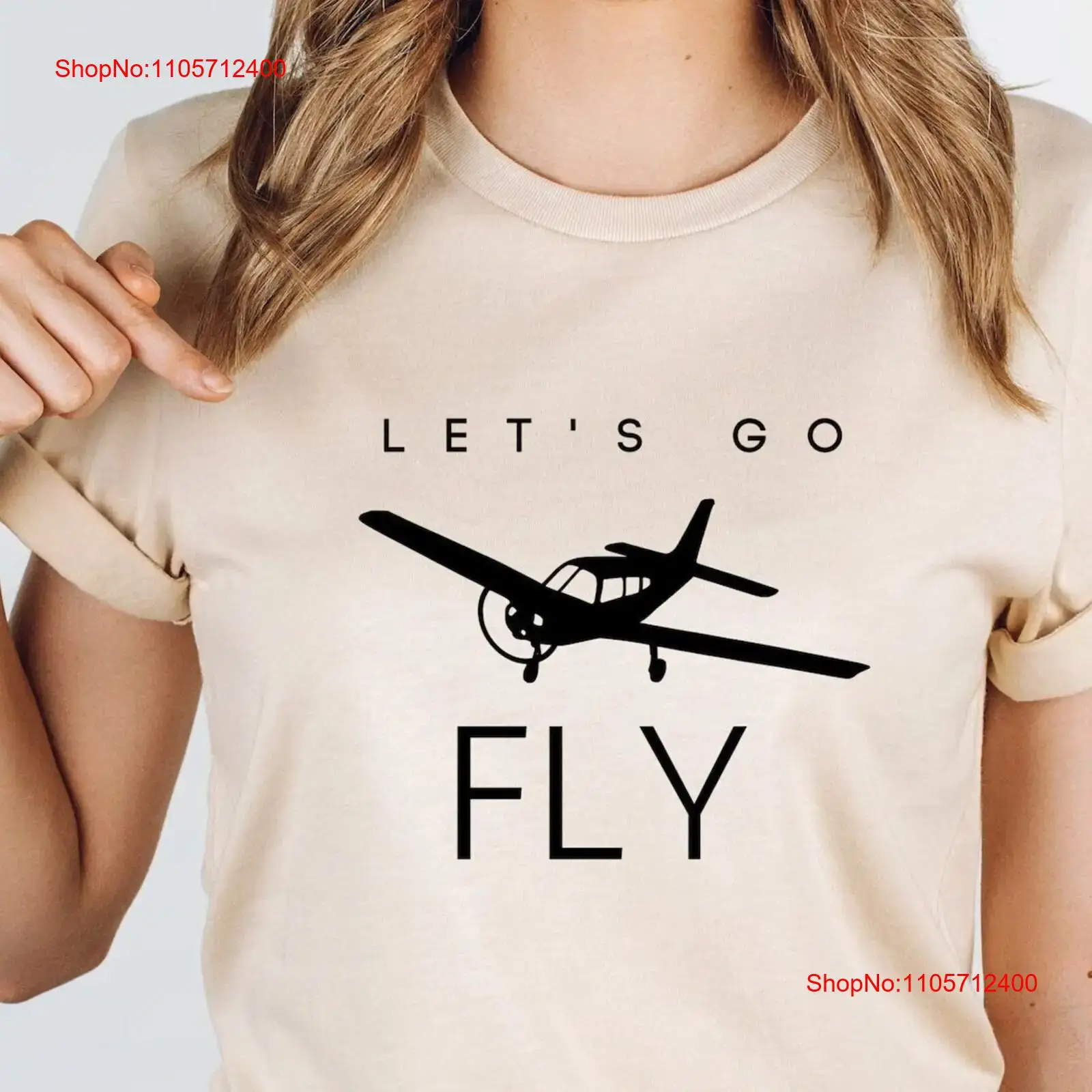 Commercial Printing And Design - تي شيرت Lets Go Fly Low