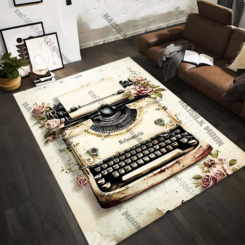 Commercial Printing And Design - سجادة مطبوعة بتصميم آلة كاتبة عتيقة