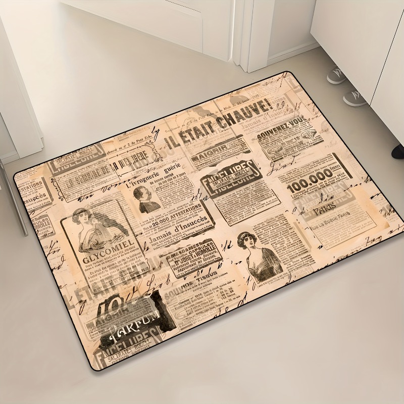 Commercial Newspaper Printing - سجادة أرضية من الفلانيل بنمط الصحف