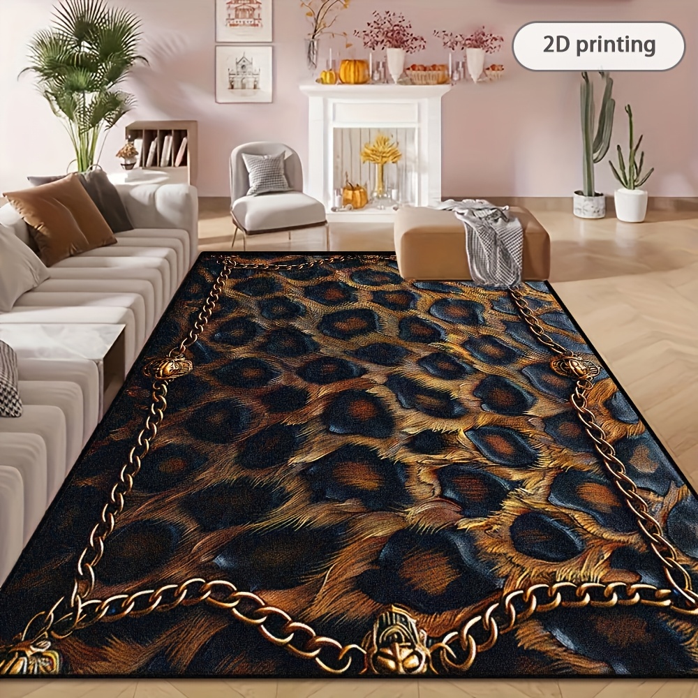 سجادة بنقشة الفهد، تصميم أسود  - مراجعة Commercial Printing And Design وسعره