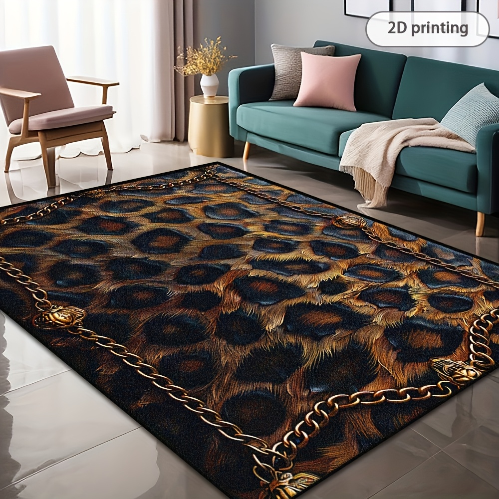 سجادة بنقشة الفهد، تصميم أسود  - مراجعة Commercial Printing And Design وسعره